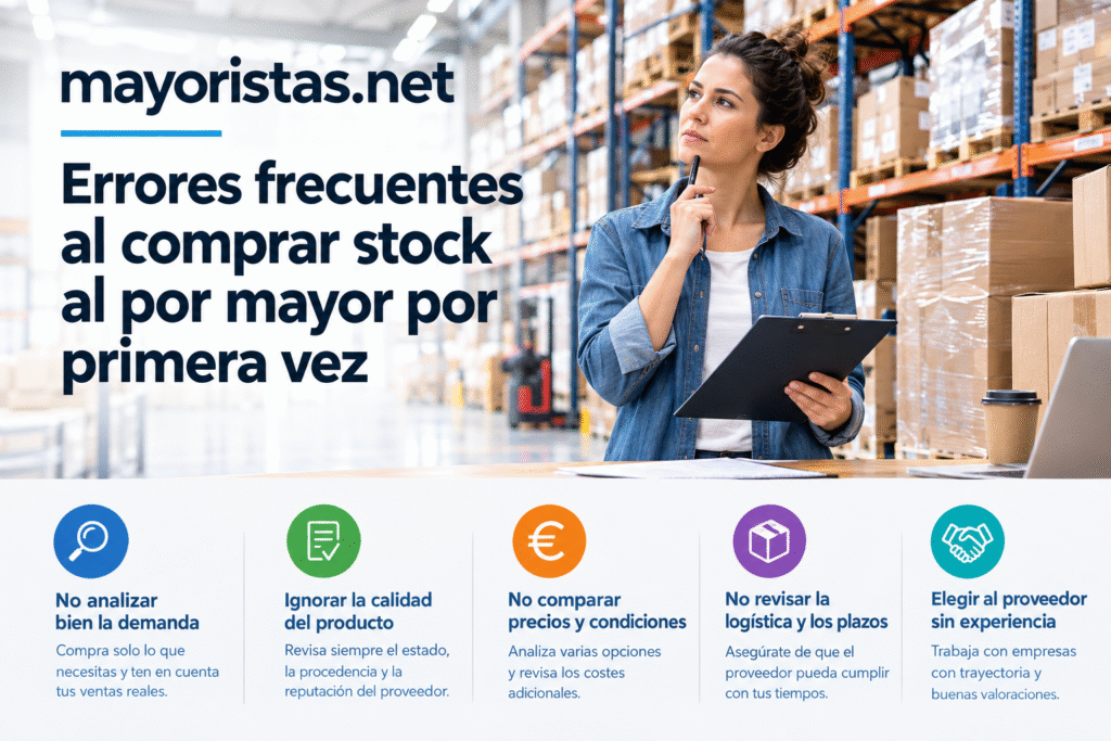 Errores frecuentes al comprar stock al por mayor por primera vez