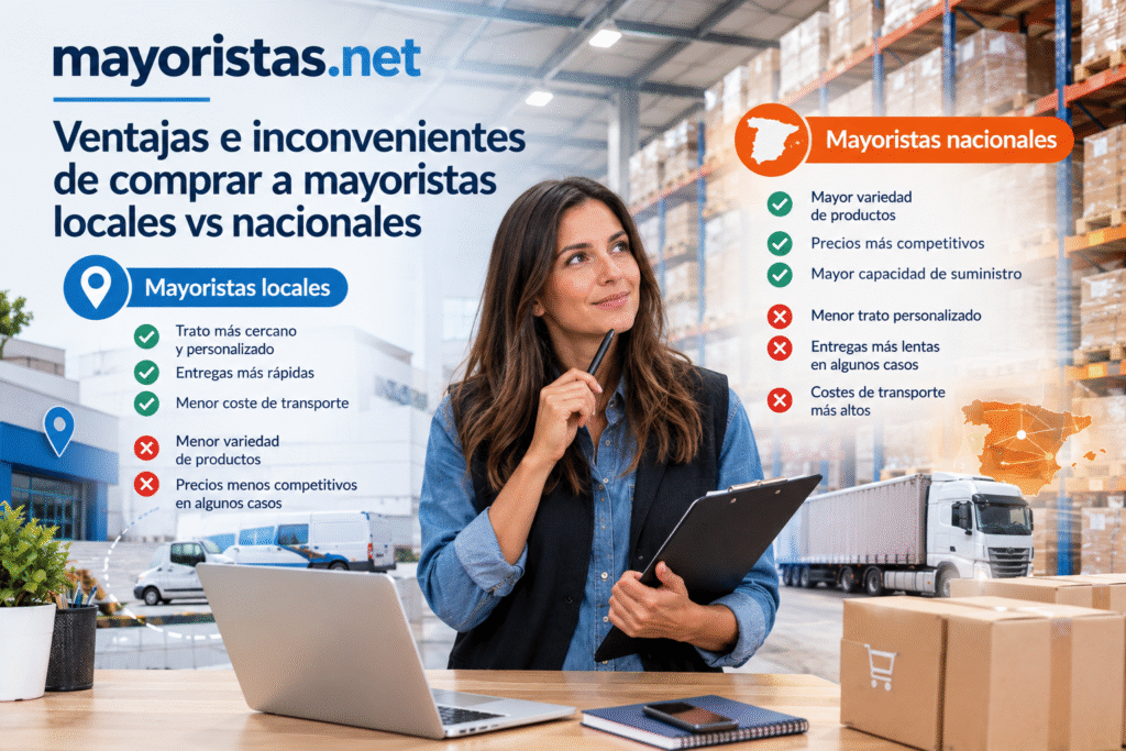 Ventajas e inconvenientes de comprar a mayoristas locales vs nacionales