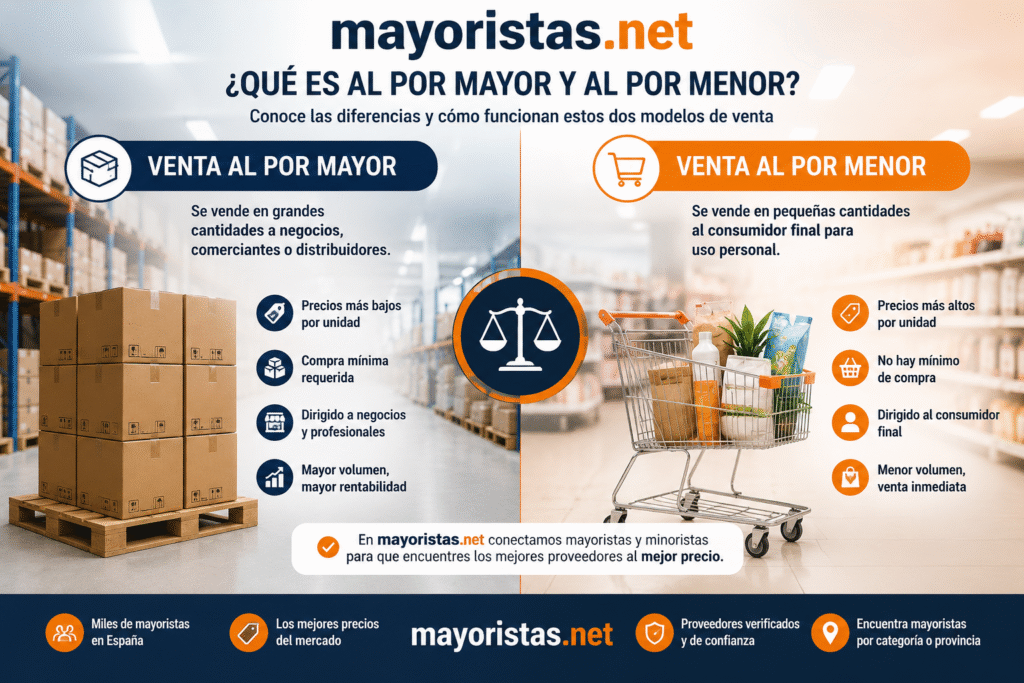 Qué es al por mayor y al por menor